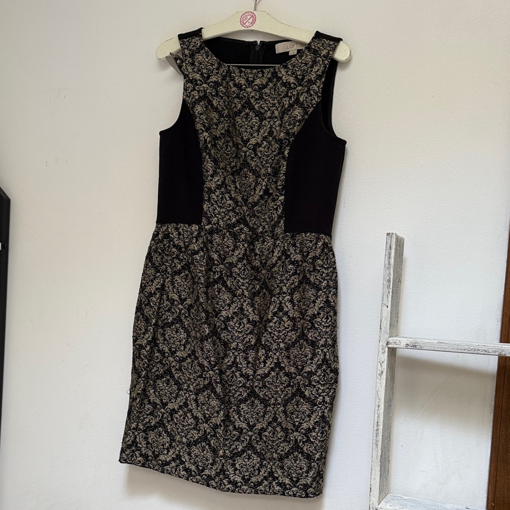 Loft Womans gold dress
